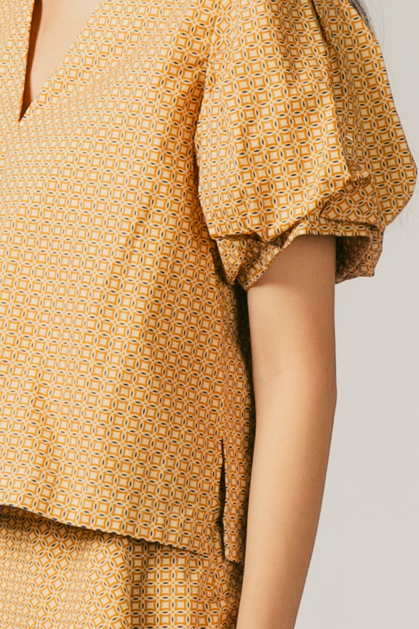 LIMA PUFF TOP BROWN