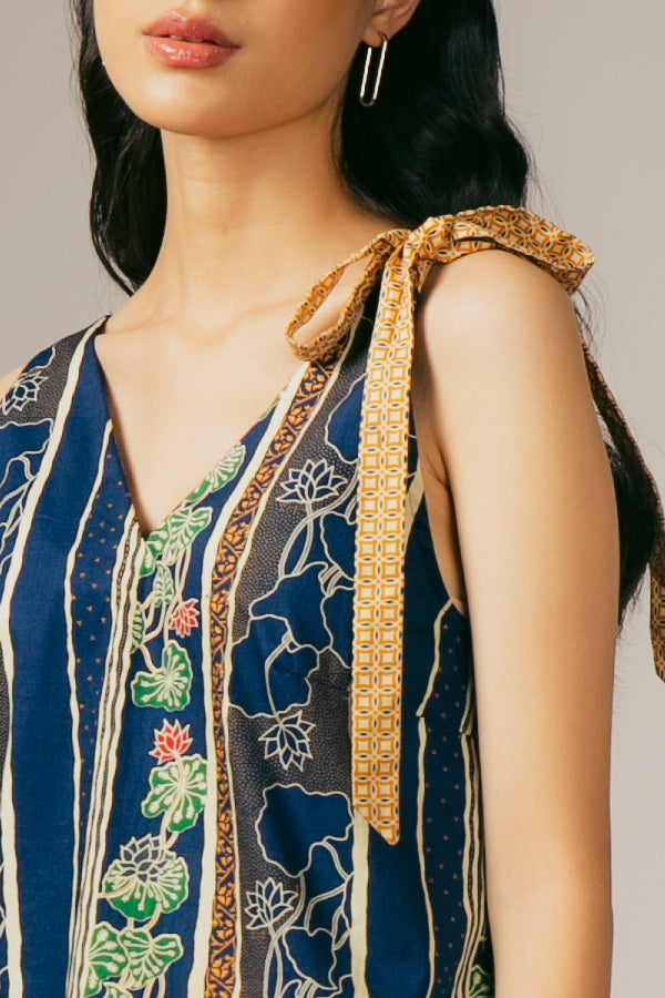 YAN BOW TOP NAVY