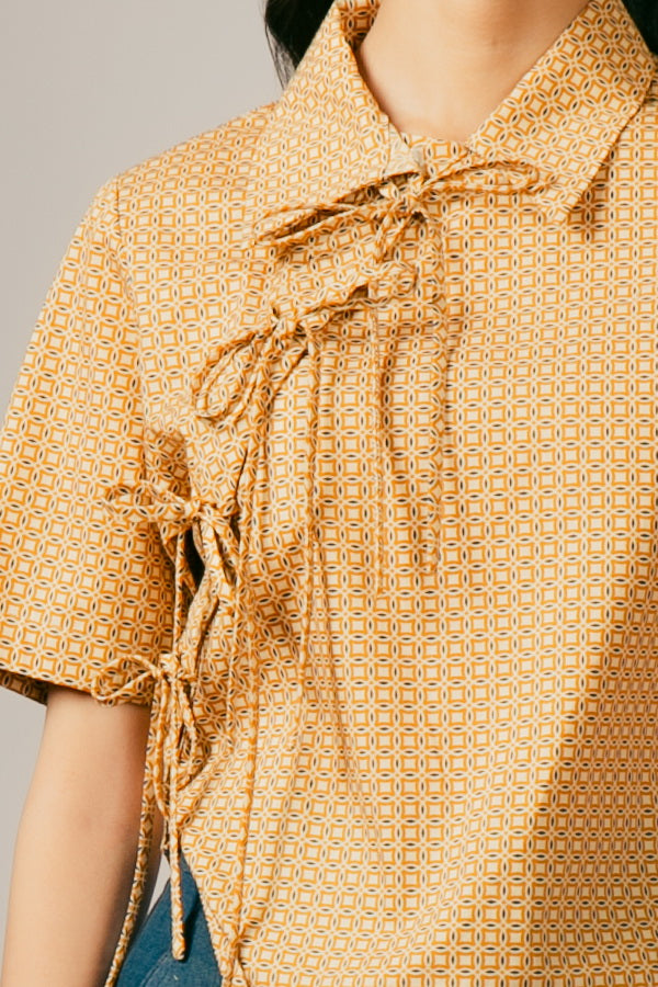MANDARIN STRING TOP BROWN