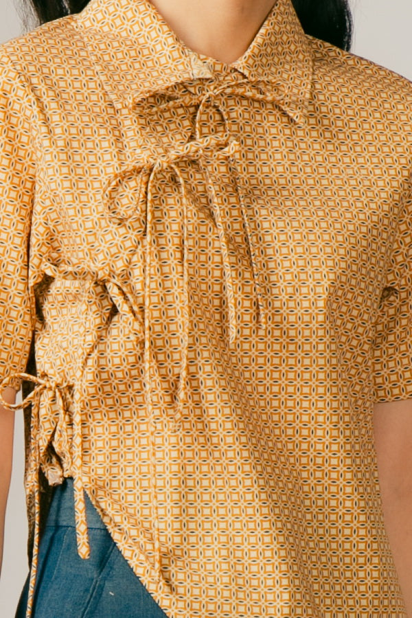 MANDARIN STRING TOP BROWN