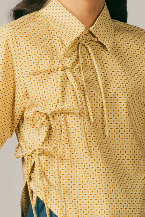 MANDARIN STRINGS TOP YELLOW