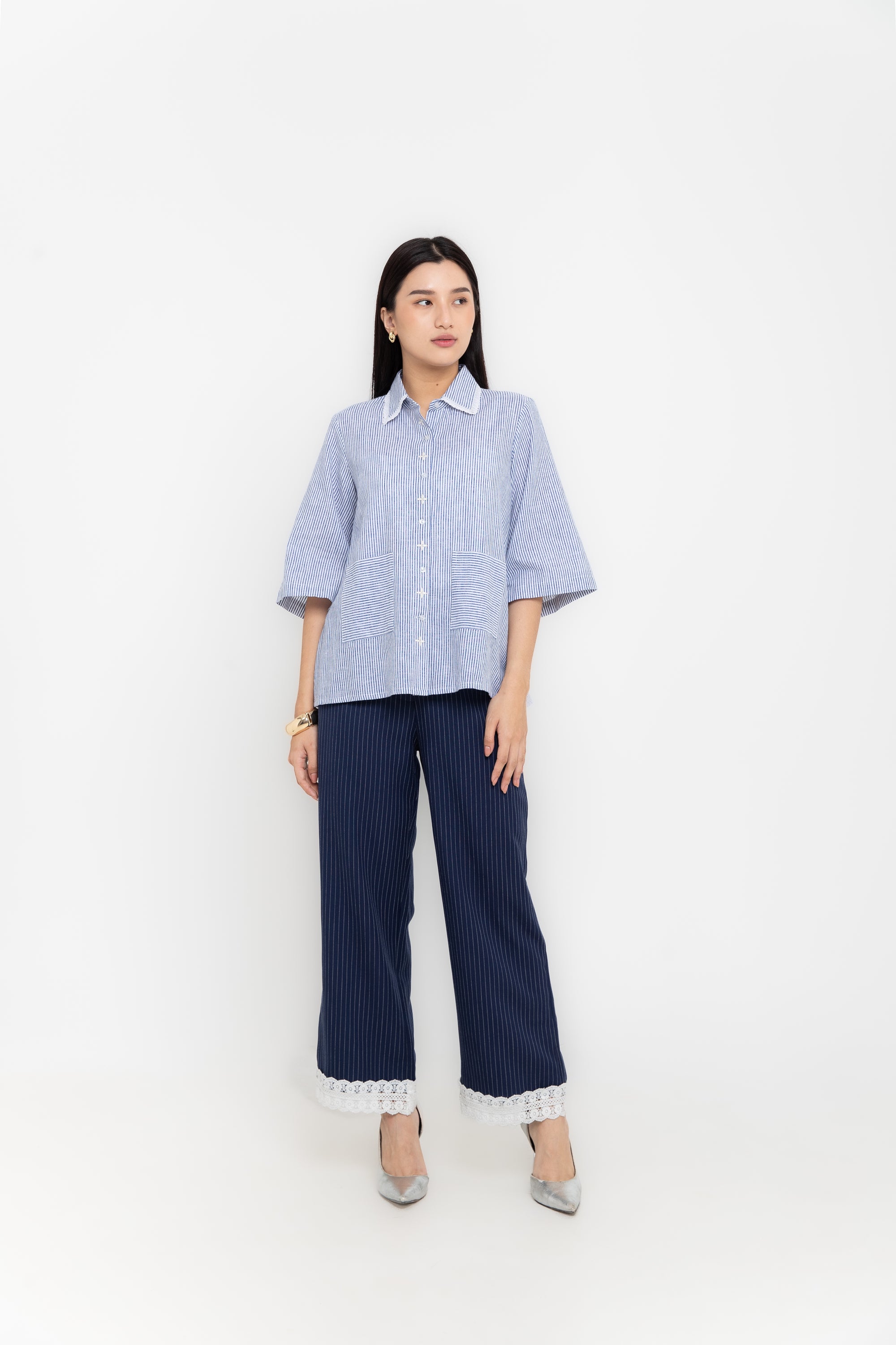 INDIRA SHIRT BLUE STRIPES