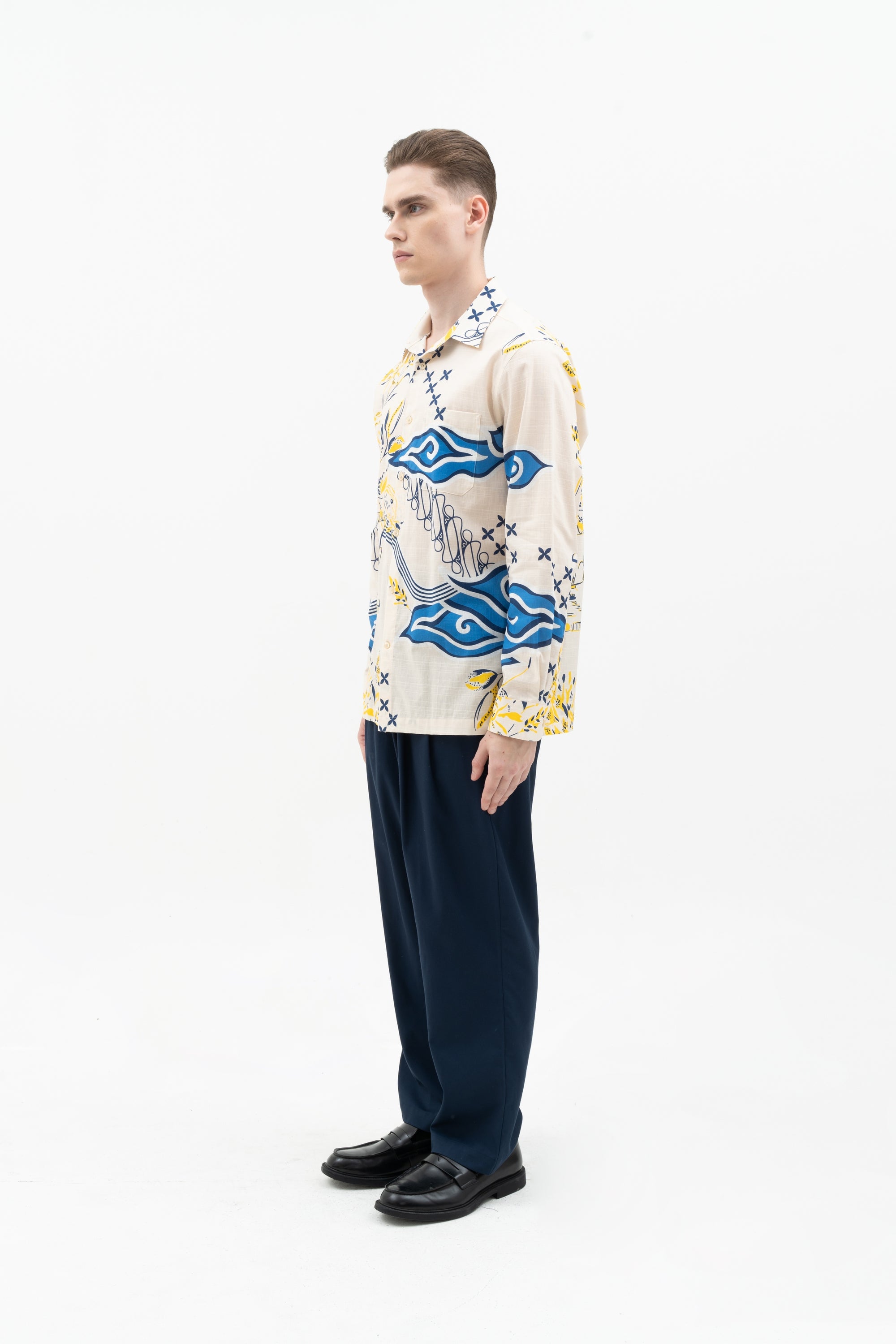 MEN SHIRT L/S REGULARFIT LANGIT RAWATES