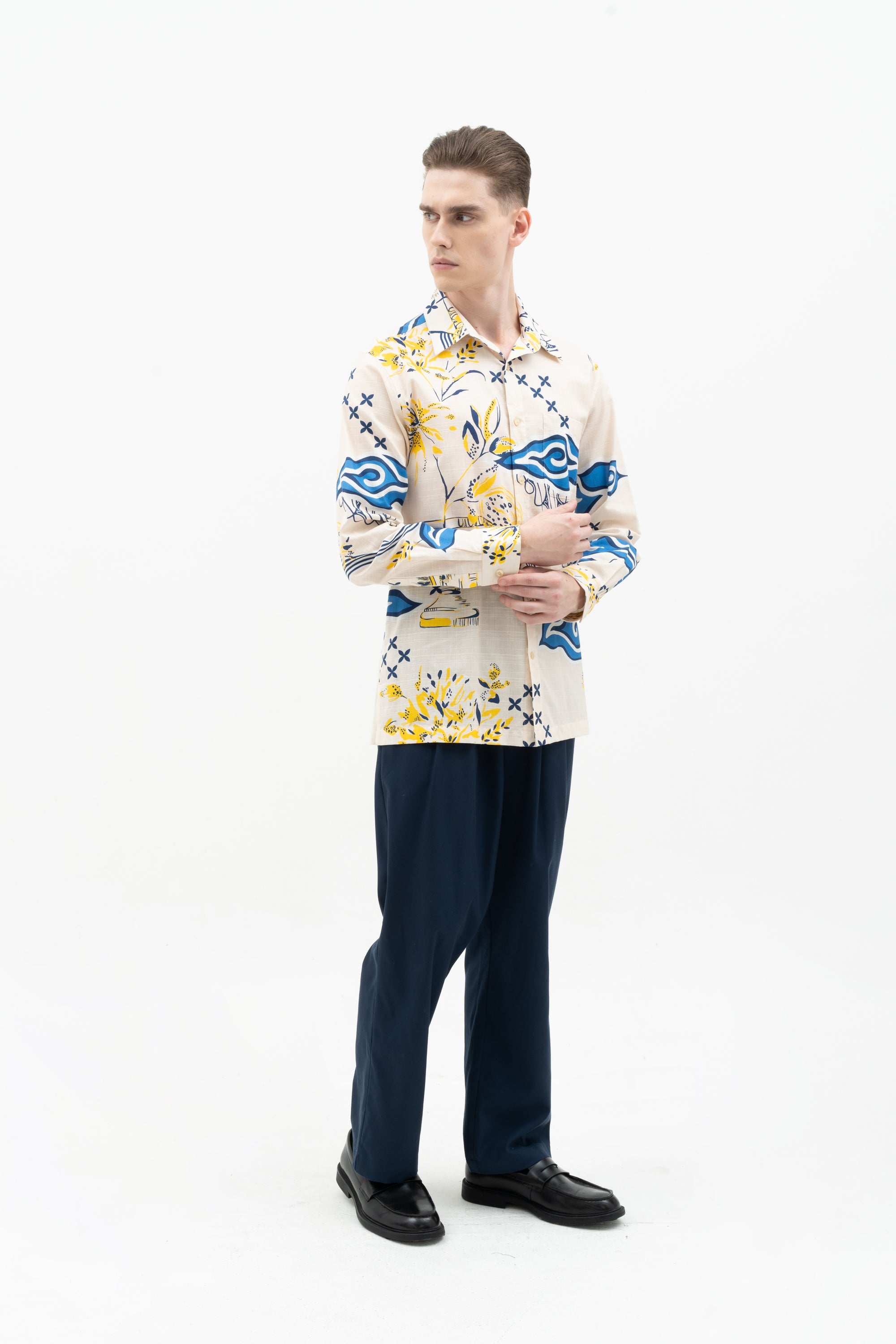 MEN SHIRT L/S REGULARFIT LANGIT RAWATES