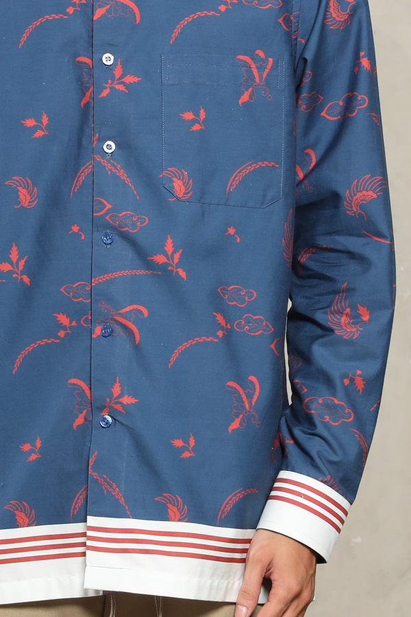 MENS SHIRT LS GAURI NAVY