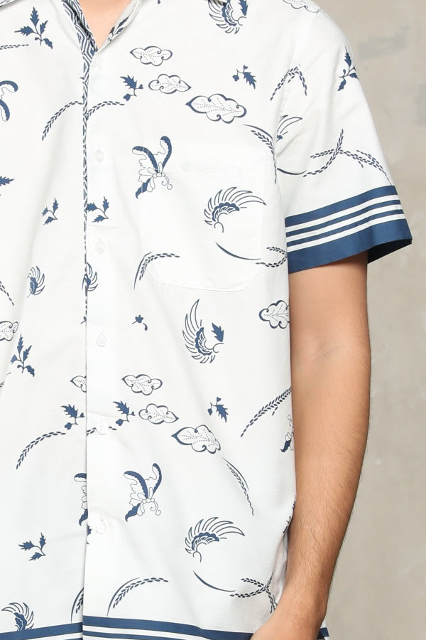 MENS SHIRT SS GAURI CREAM