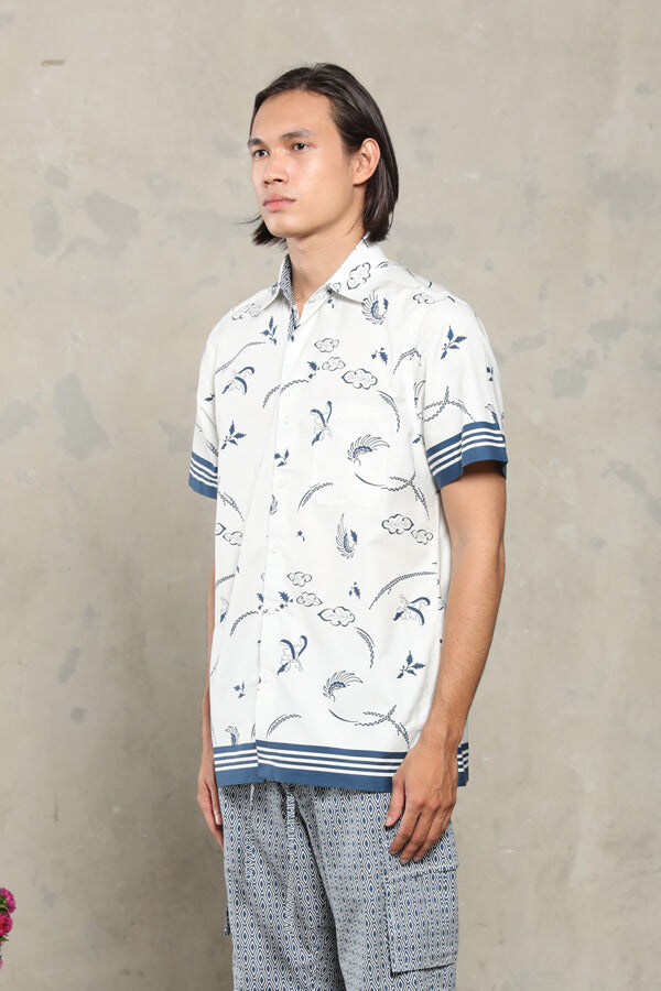 MENS SHIRT SS GAURI CREAM