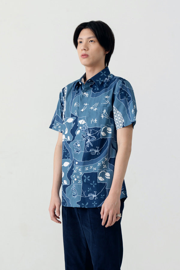 MEN SHIRT SHORT SLEEVE SLIMFIT LOKA
