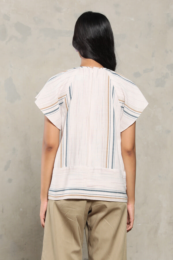 PIPER TOP LURIK UDAN LIRIS CREAM