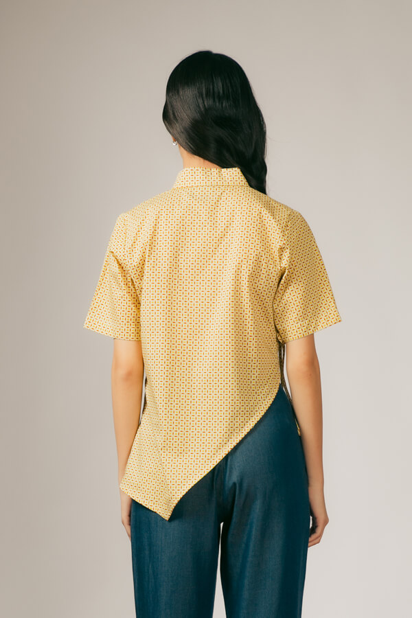 MANDARIN STRINGS TOP YELLOW
