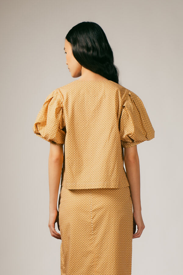 LIMA PUFF TOP BROWN