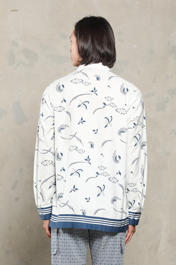 MENS SHIRT LS GAURI CREAM