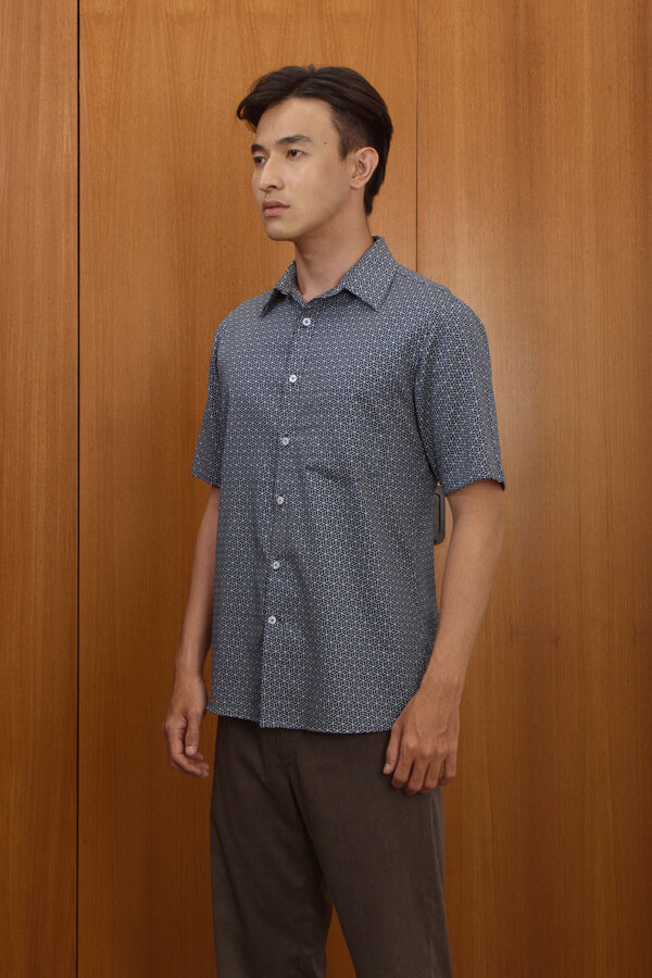MEN SHIRT SHORT SLEEVE WAJIK GARIS