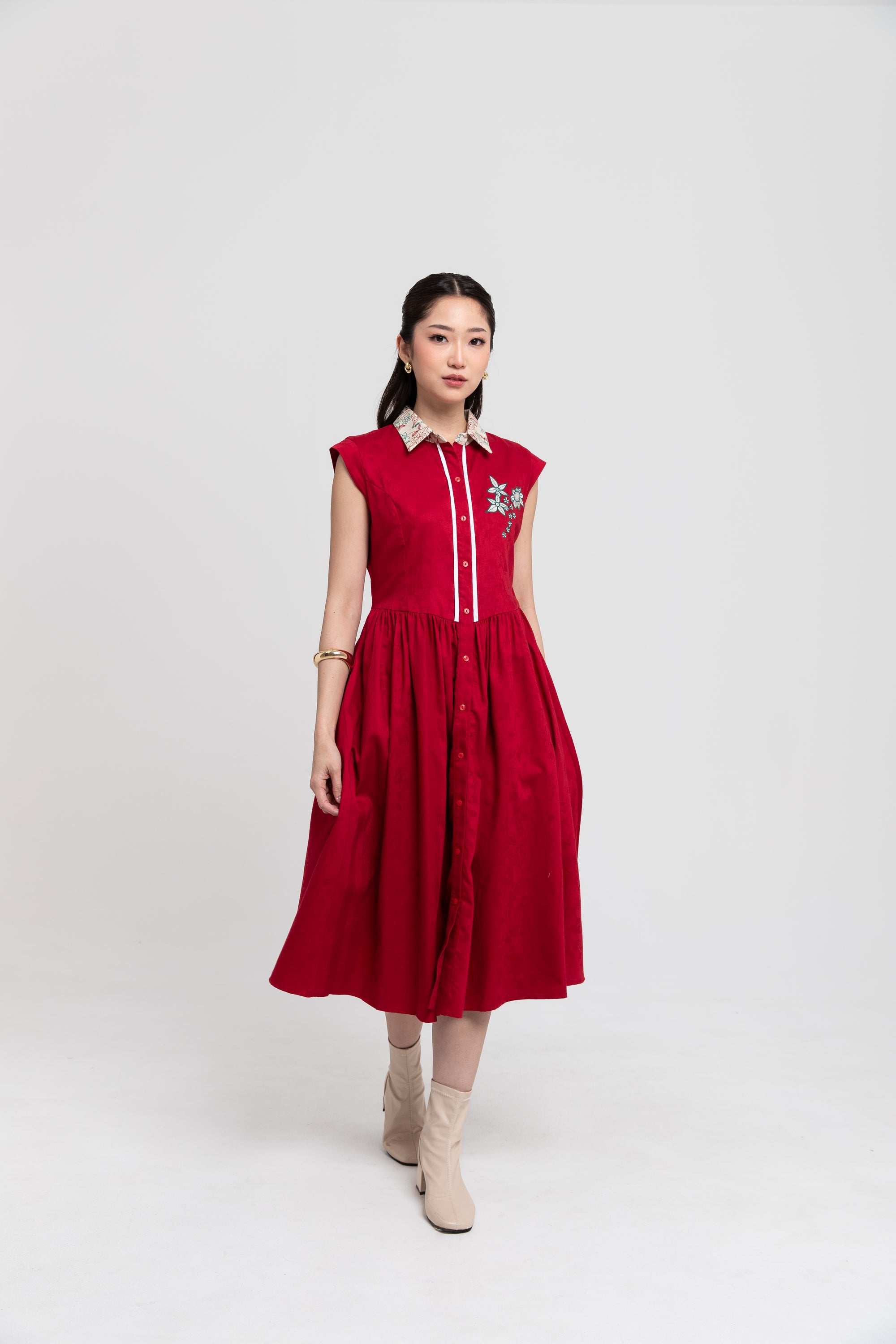 GLORIA DRESS RED RAMYA