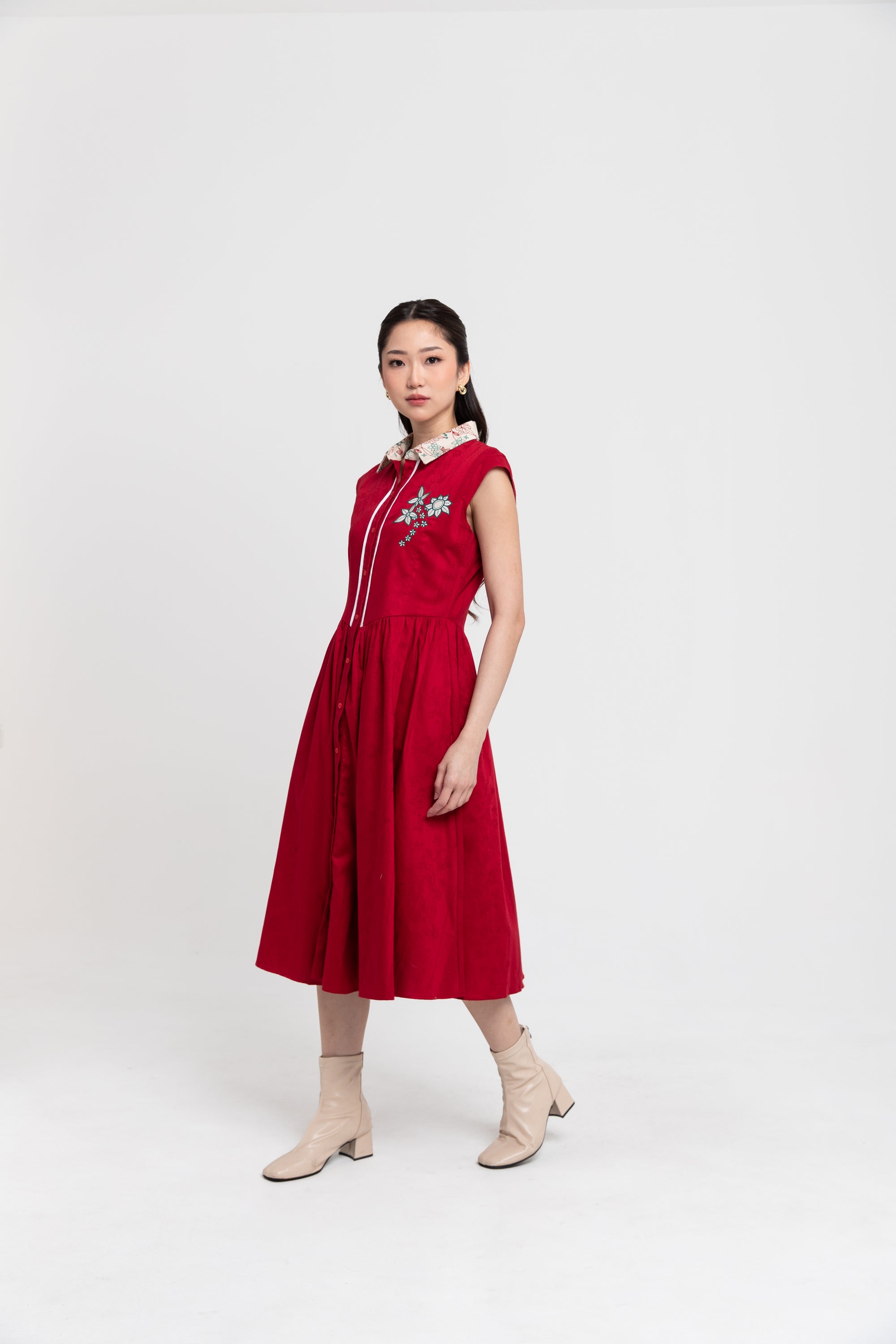 GLORIA DRESS RED RAMYA