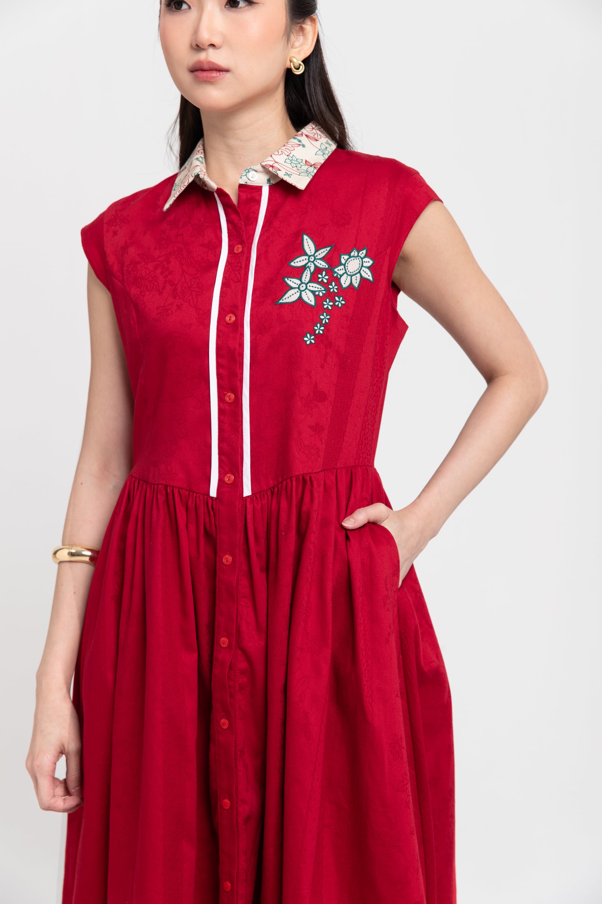 GLORIA DRESS RED RAMYA