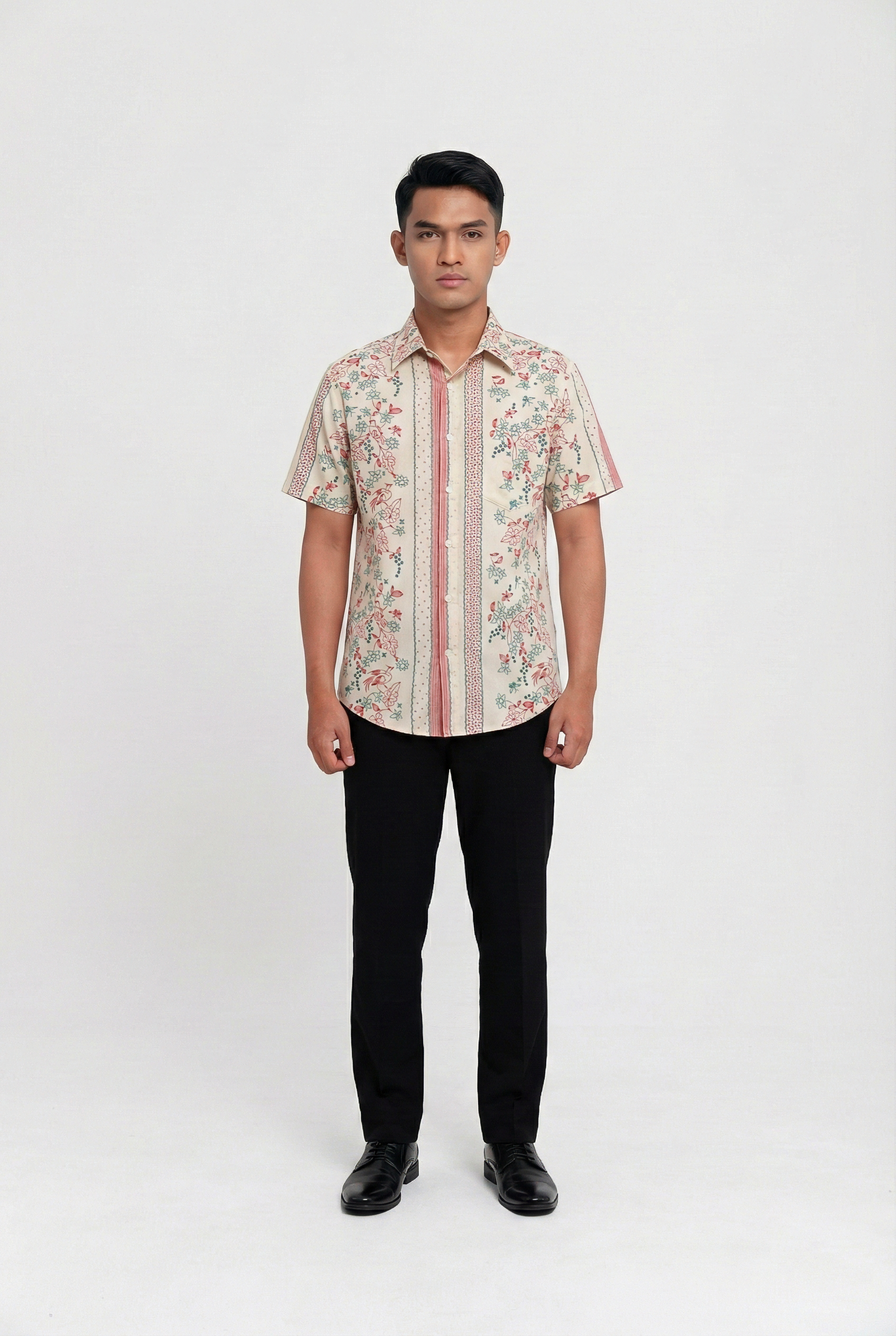 MEN SHIRT SLIMFIT CREAM RAMYA