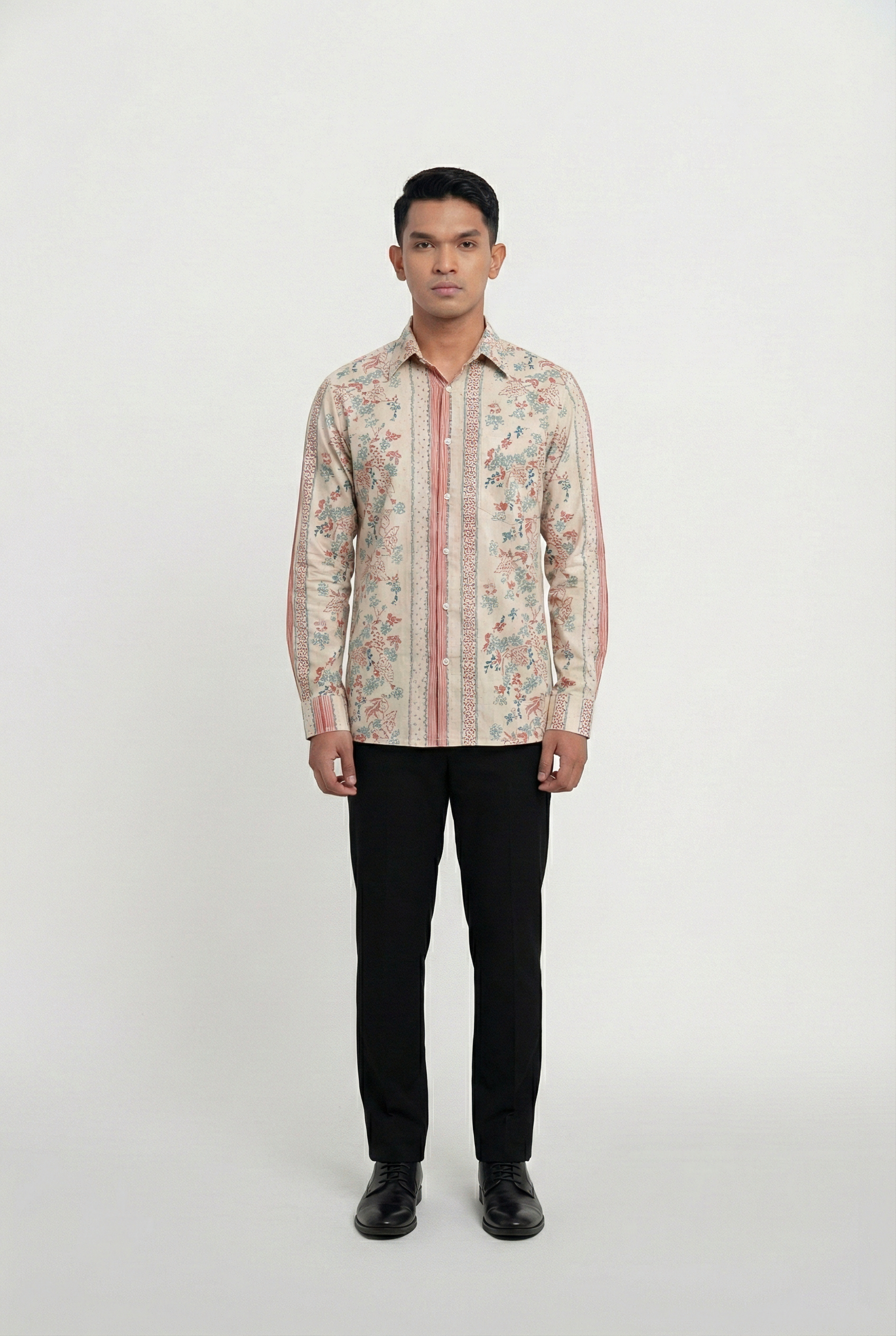 MEN SHIRT REGULAR FIT CREAM RAMYA